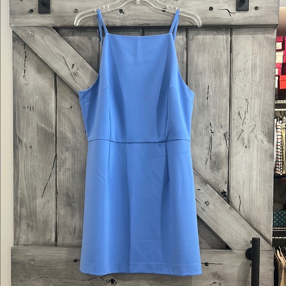 French Connection Blue Halter Mini Sundress - Picture 1 of 3